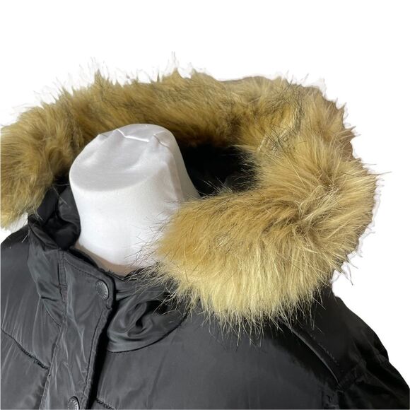 Levi's Faux Fur trim Snorkel Bomber jacket Medium black - Picture 7 of 13